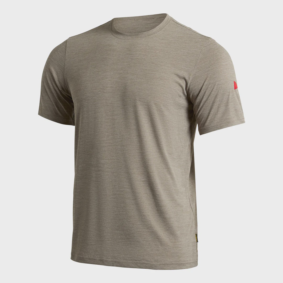 Florence Airtex Short Sleeve Shirt - Heather Vintage Khaki