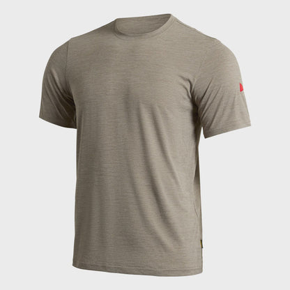 Florence Airtex Short Sleeve Shirt - Heather Vintage Khaki