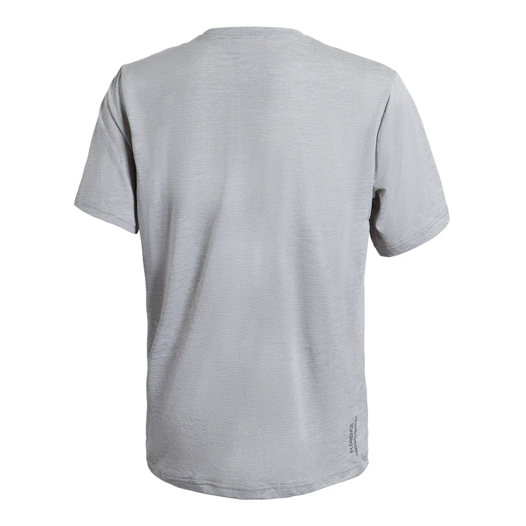 Florence Airtex Short Sleeve Shirt - Light Heather grey