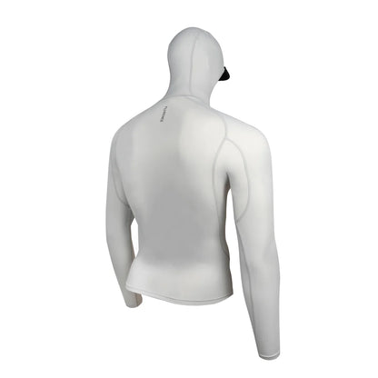 LONG SLEEVE HOODED RASHGUARD - SILVER
