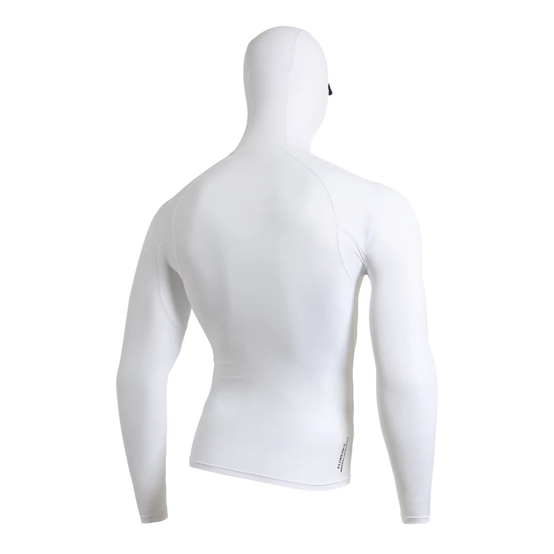 Long Sleeve Hooded Rashguard - White
