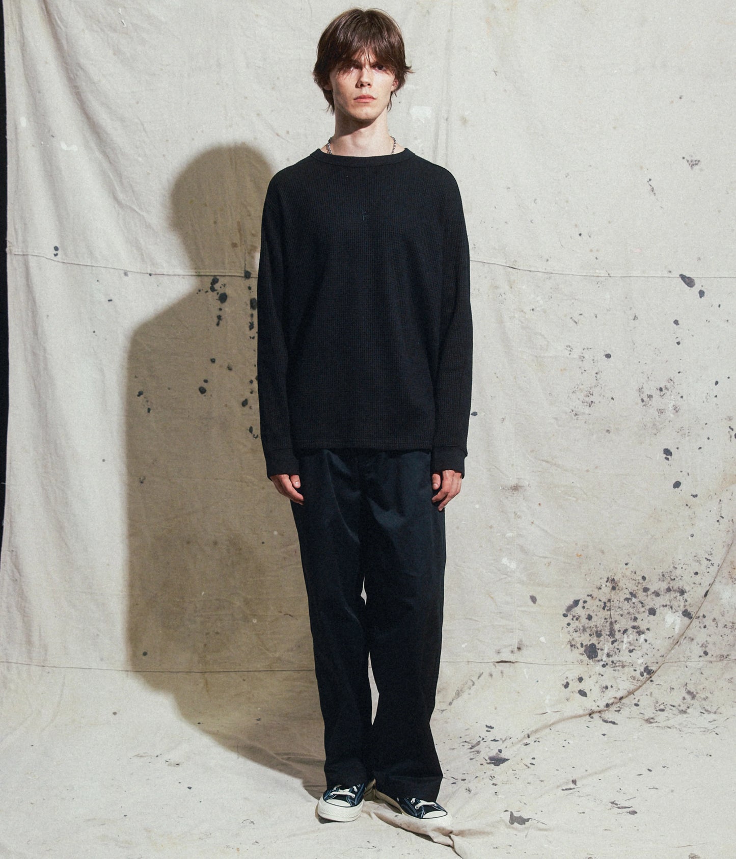 Former Franchise Waffle LS T-Shirt - Black