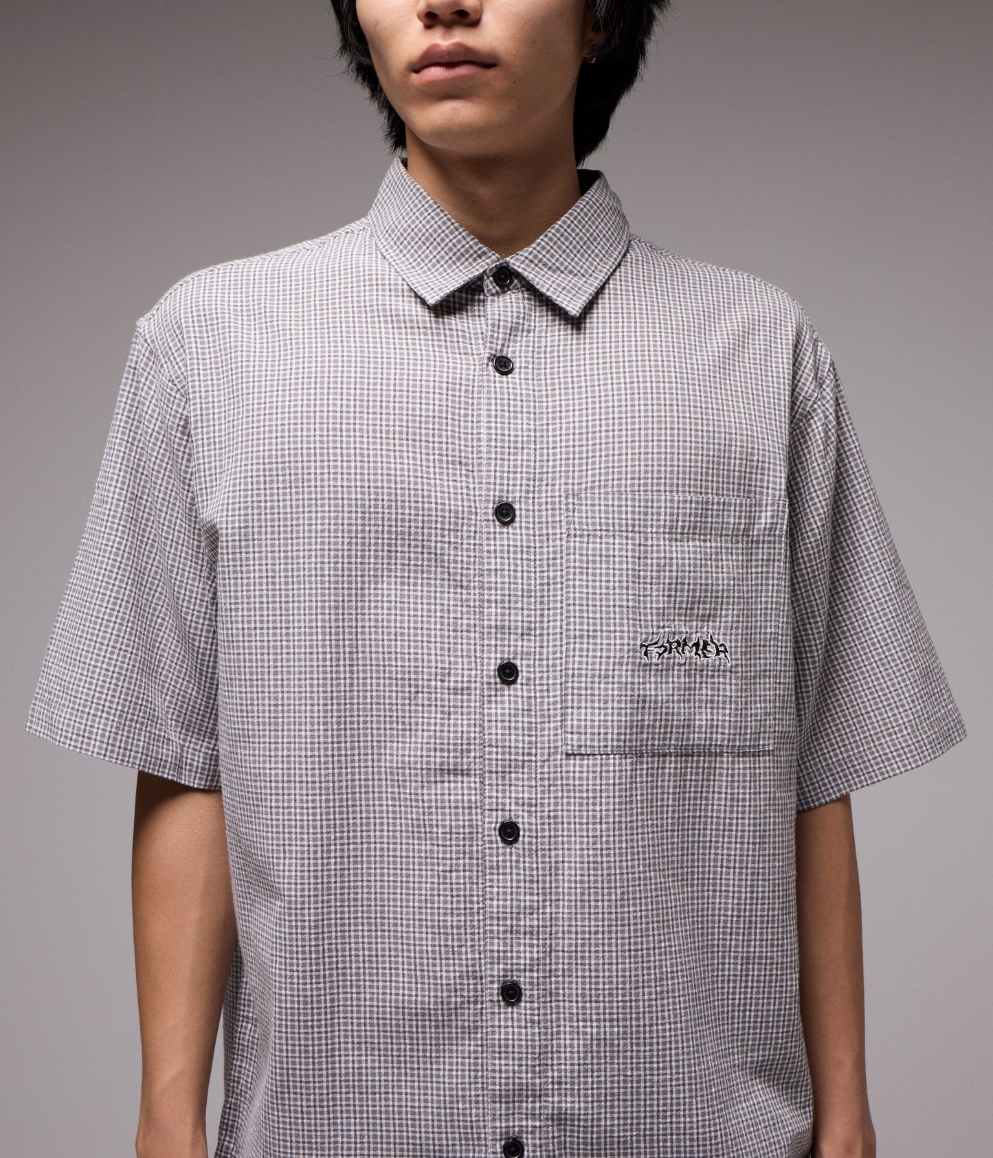 Former Vivian Check Short Sleeve Shirt - Black