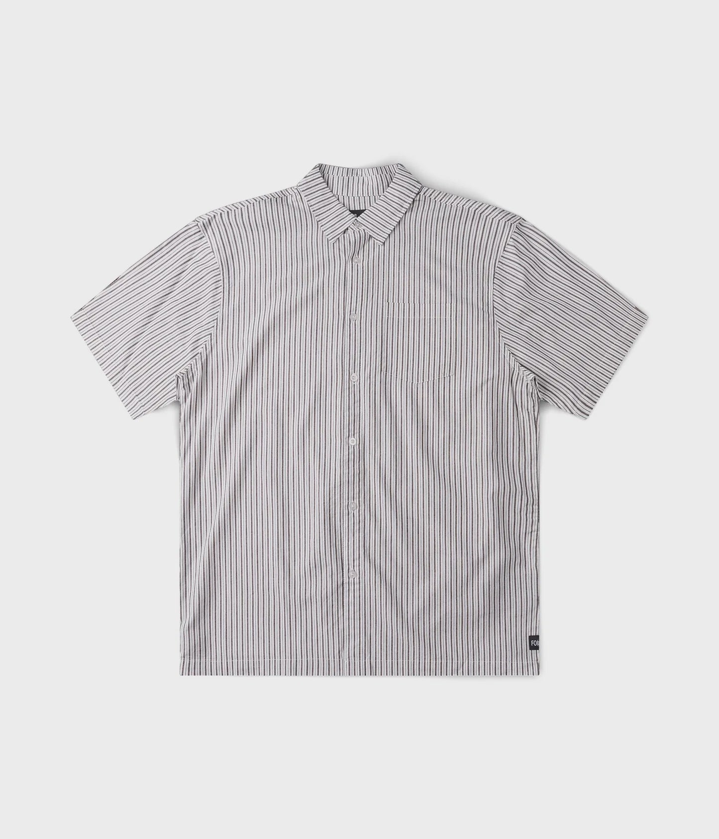 Former Reynolds Stripe Short Sleeve Shirt - Beige