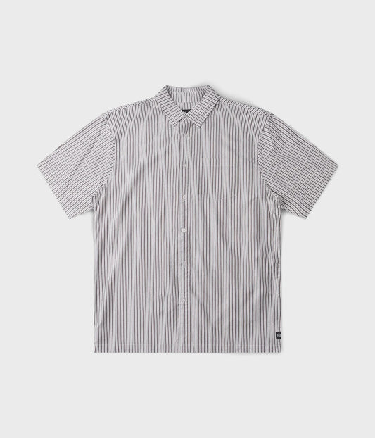 Former Reynolds Stripe Short Sleeve Shirt - Beige