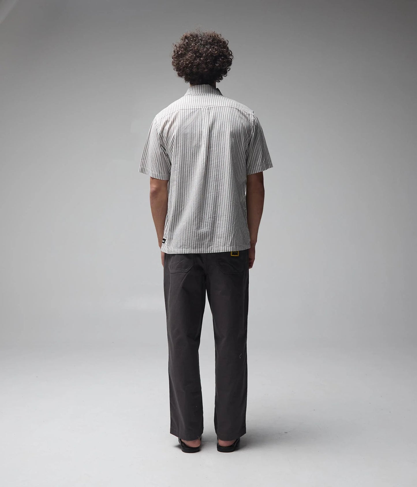 Former Reynolds Stripe Short Sleeve Shirt - Beige