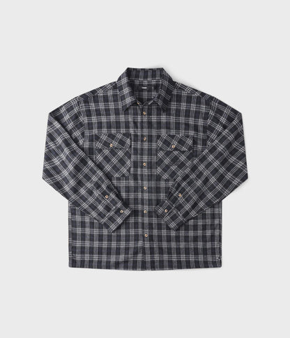 Former Vivian Flannel Long Sleeve Shirt - Black/Grey