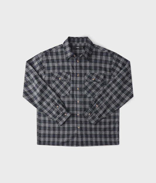 Former Vivian Flannel Long Sleeve Shirt - Black/Grey