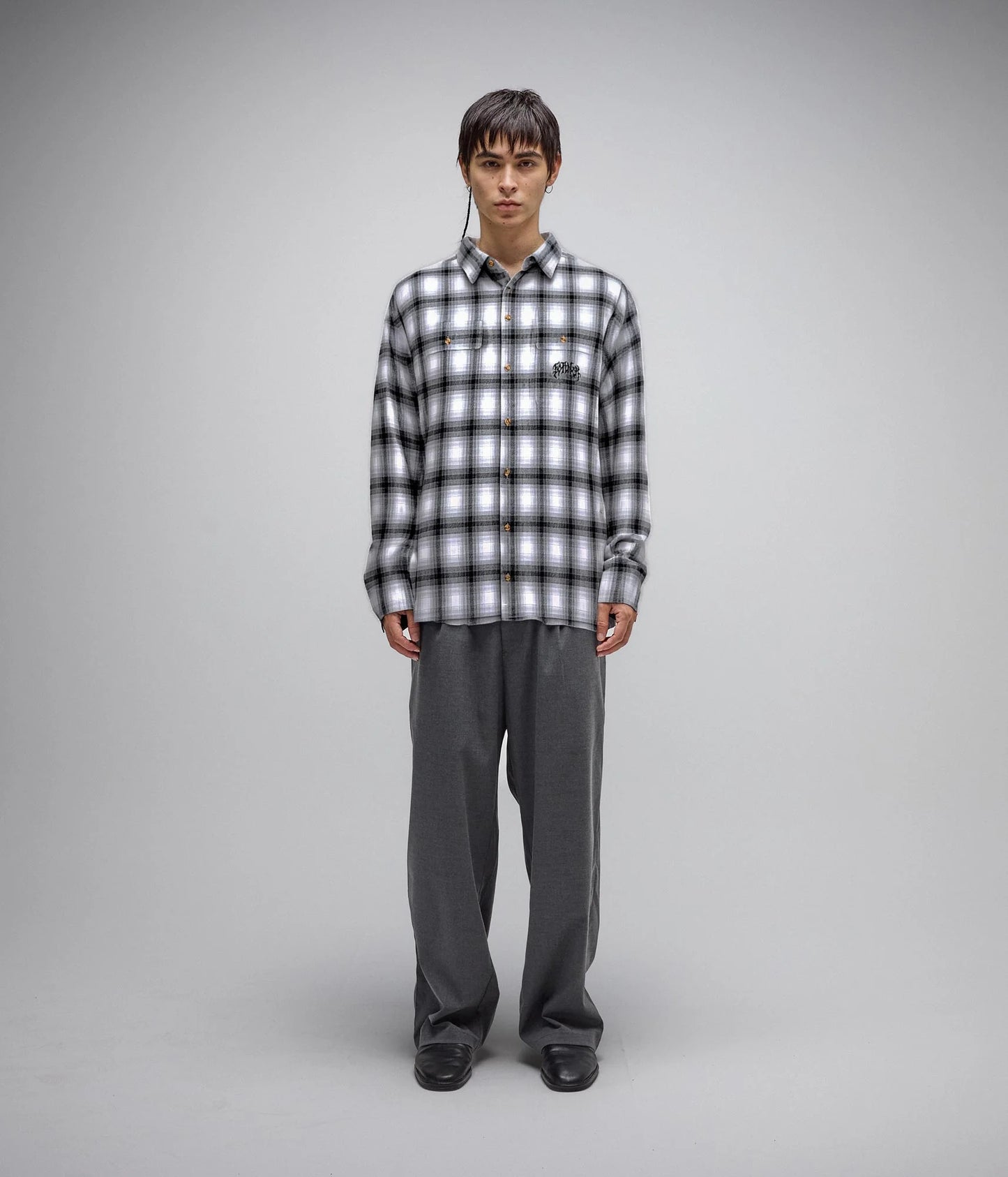 Former Vivian Flannel Long Sleeve Shirt - Grey