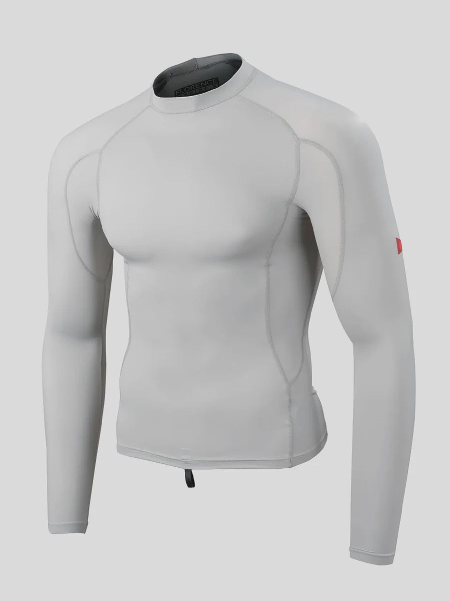 LONG SLEEVE RASHGUARD - SILVER – Alohasurfmanly