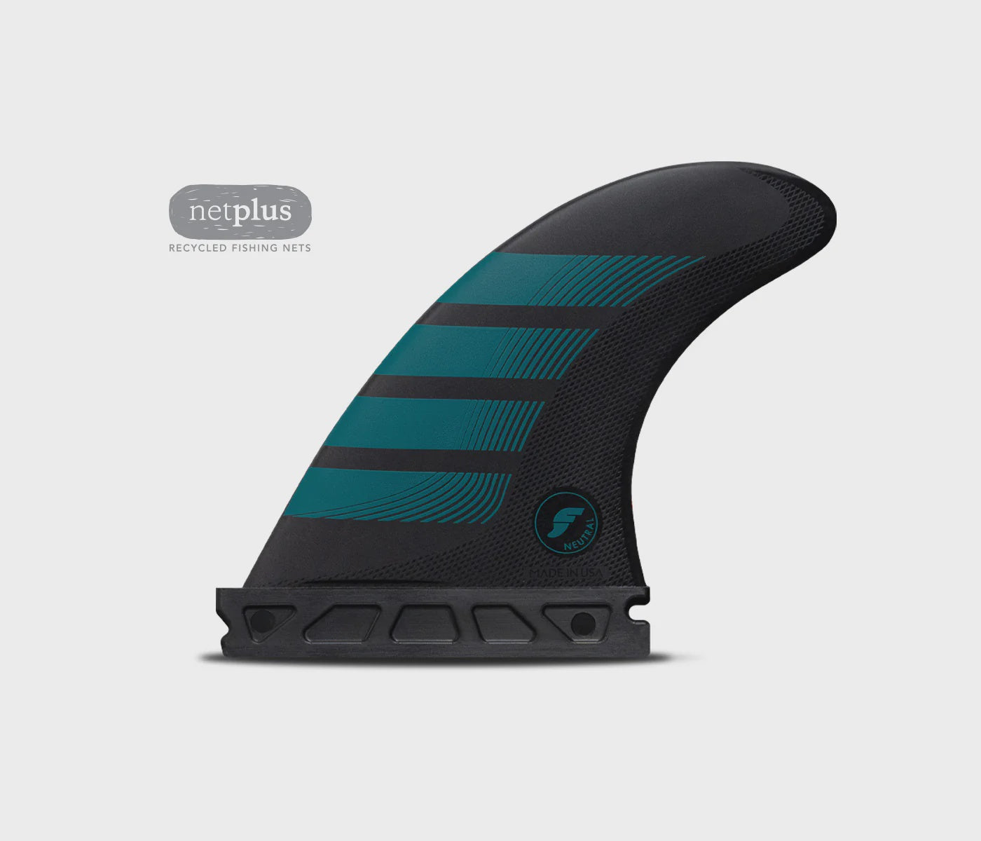 Futures F4 Alpha Thruster Fin Set - Carbon/Aqua