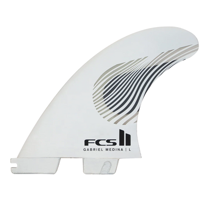 FCS II Gabriel Medina PC Tri Fin Set - Black/White
