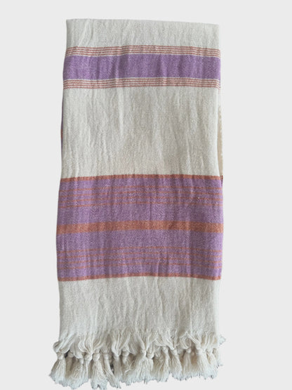 Salty Shadows Lilac Stripe Turkish Towel