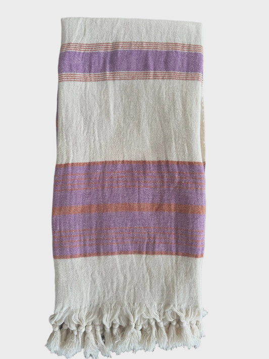 Salty Shadows Lilac Stripe Turkish Towel