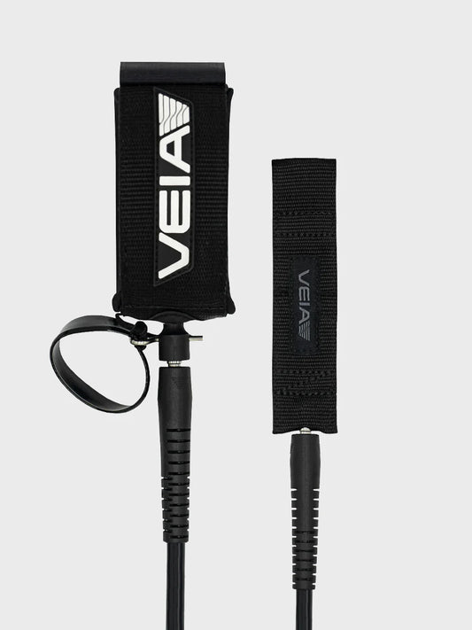 JJF Pro 10' Big Wave Leash 10mm - Black