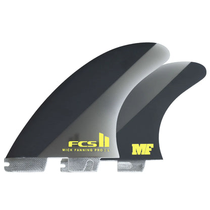 FCS II MICK FANNING PG PRO TRI FIN SET - BLACK/ACID