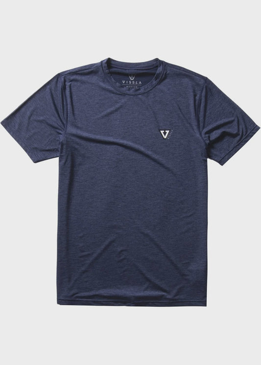 Vissla Twisted Eco Short Sleeve Lycra - Dark Navy Heather