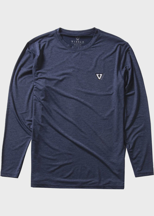 Vissla Twisted Eco Long Sleeve Lycra Sun Shirt - Dark Navy Heather