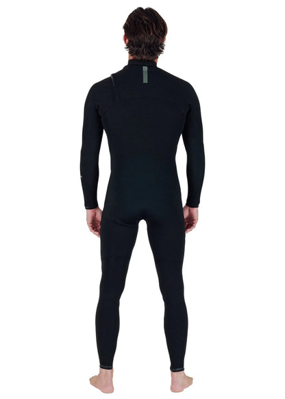 Vissla Natural Seas 3/2mm Full Chest Zip Wetsuit - Black
