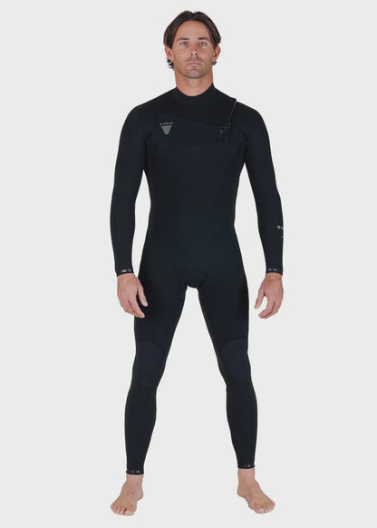 Vissla Natural Seas 3/2mm Full Chest Zip Wetsuit - Black