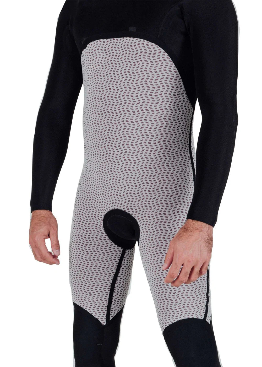 Vissla Natural Seas 3/2mm Full Chest Zip Wetsuit - Black
