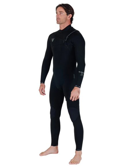Vissla Natural Seas 3/2mm Full Chest Zip Wetsuit - Black