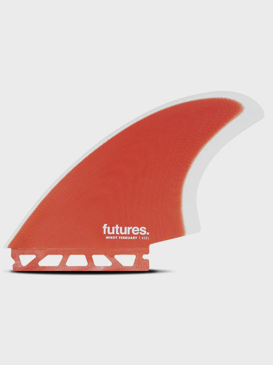 Futures Mikey February Keel Fin Set - Red/White
