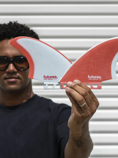 Futures Mikey February Keel Fin Set - Red/White