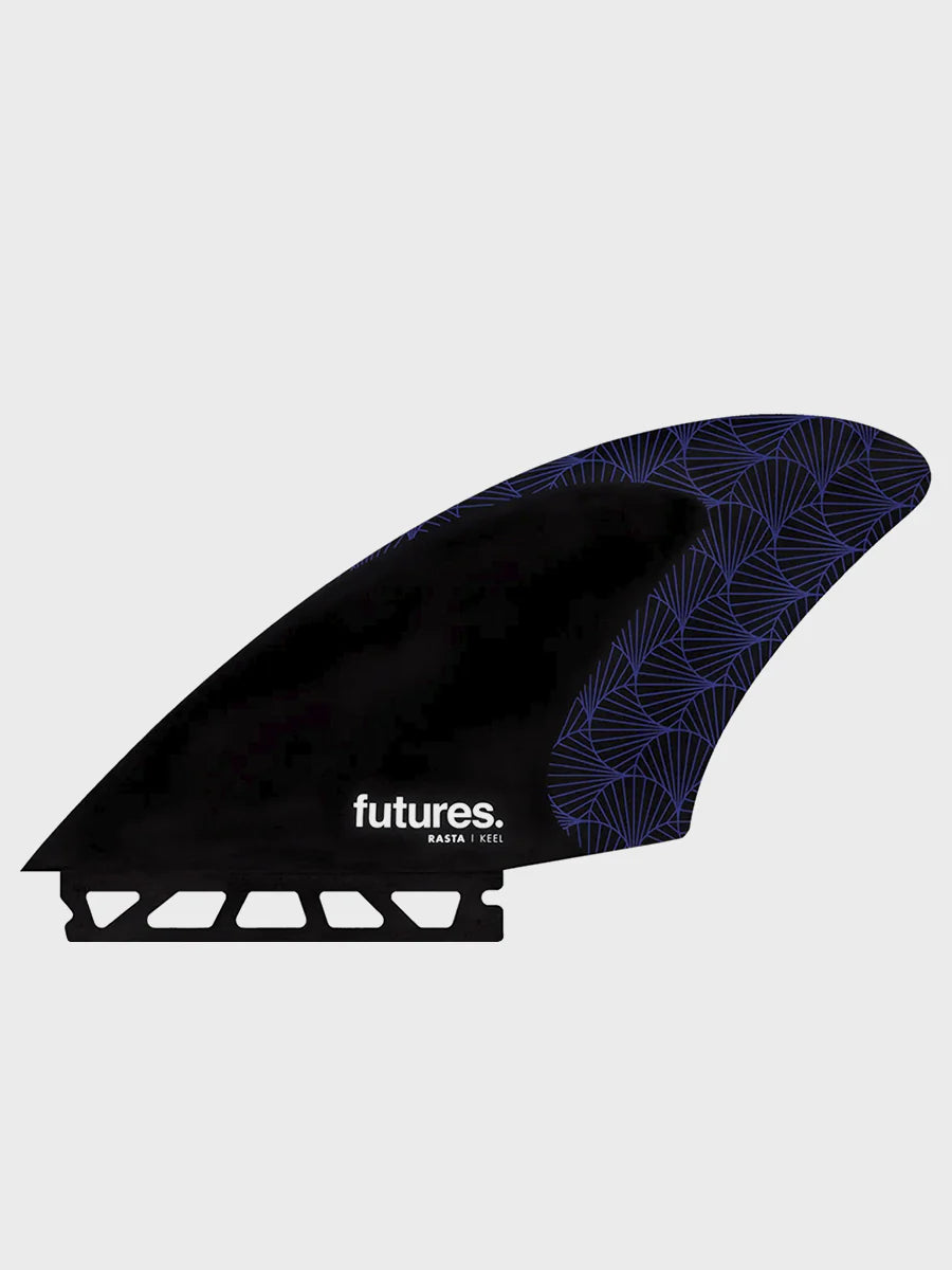 Futures Rasta Keel Fin Set - Black/Purple