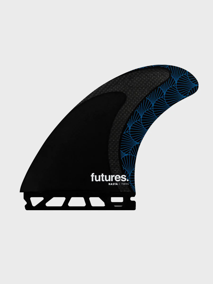 Futures Rasta Twin +1 Fin Set - Black/Blue