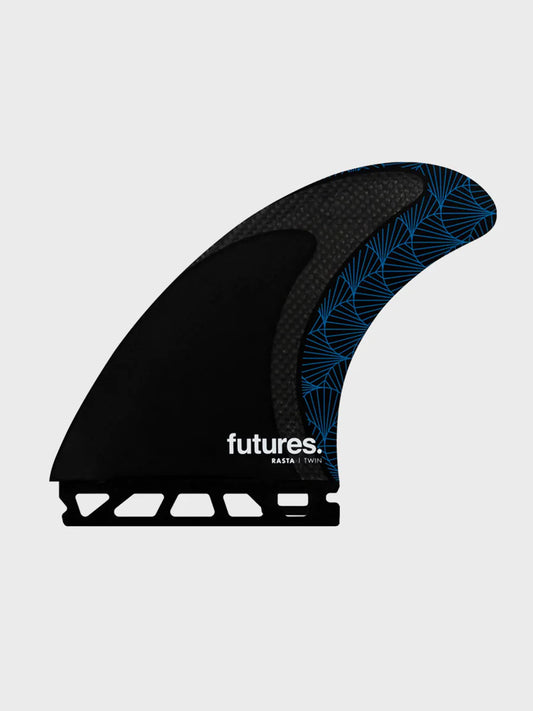 Futures Rasta Twin +1 Fin Set - Black/Blue
