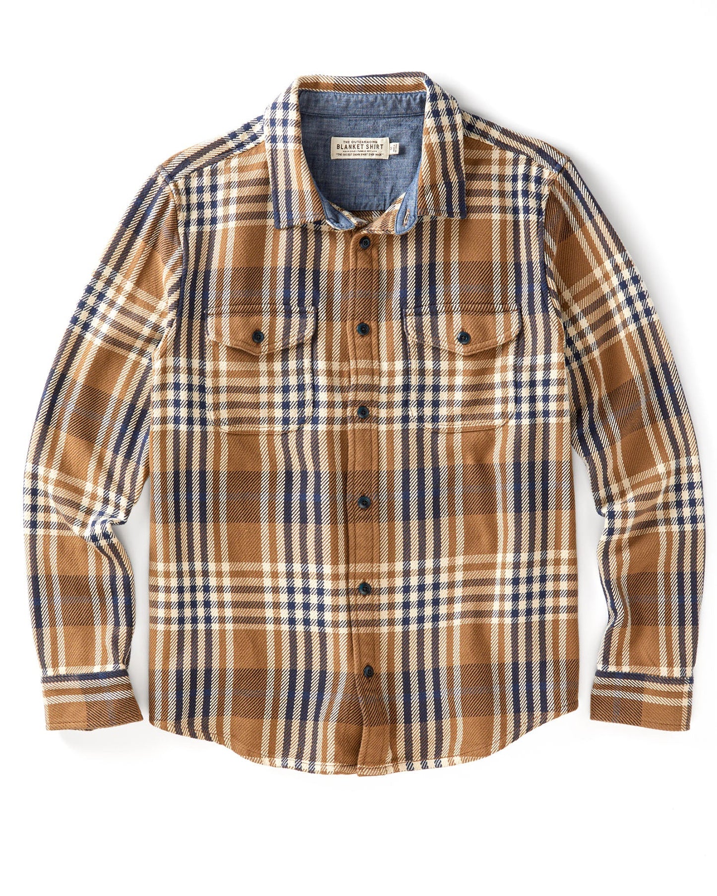 Outerknown Blanket Shirt - Chestnut Apollo Plaid