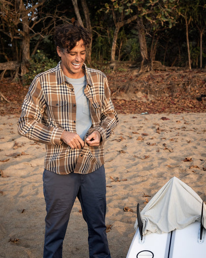 Outerknown Blanket Shirt - Chestnut Apollo Plaid