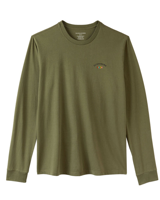 Outerknown Journey Fish Long Sleeve T-Shirt - Olive Night