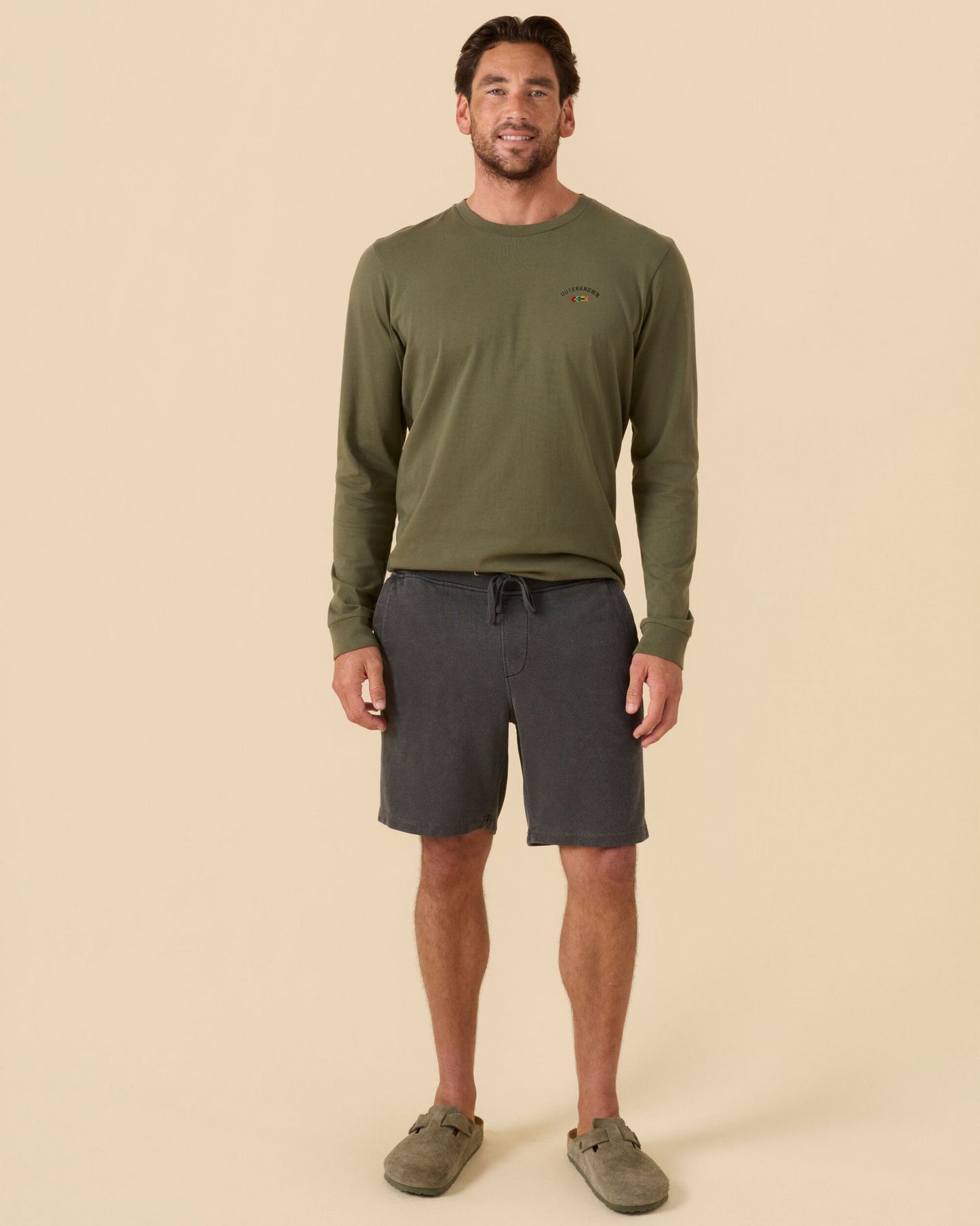 Outerknown Journey Fish Long Sleeve T-Shirt - Olive Night
