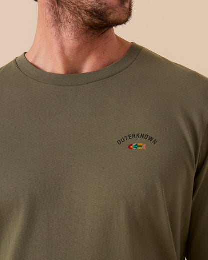 Outerknown Journey Fish Long Sleeve T-Shirt - Olive Night