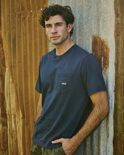Outerknown Journey Fish Pocket Tee - Marine