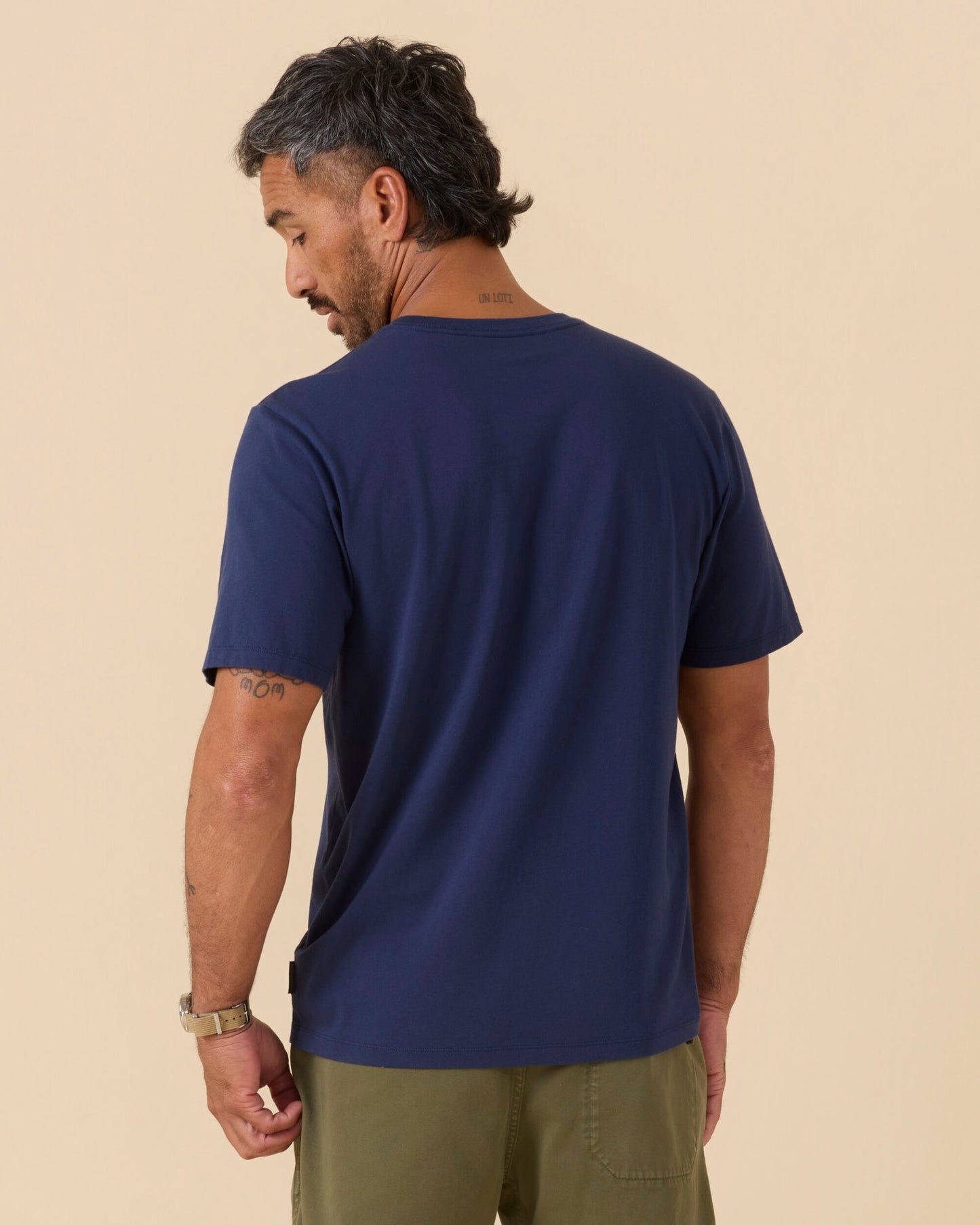 Outerknown Journey Fish Pocket Tee - Marine