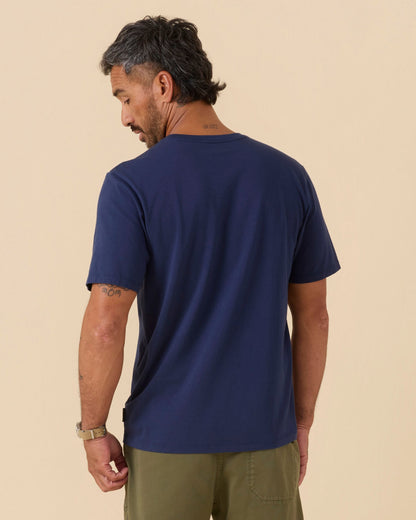 Outerknown Journey Fish Pocket Tee - Marine