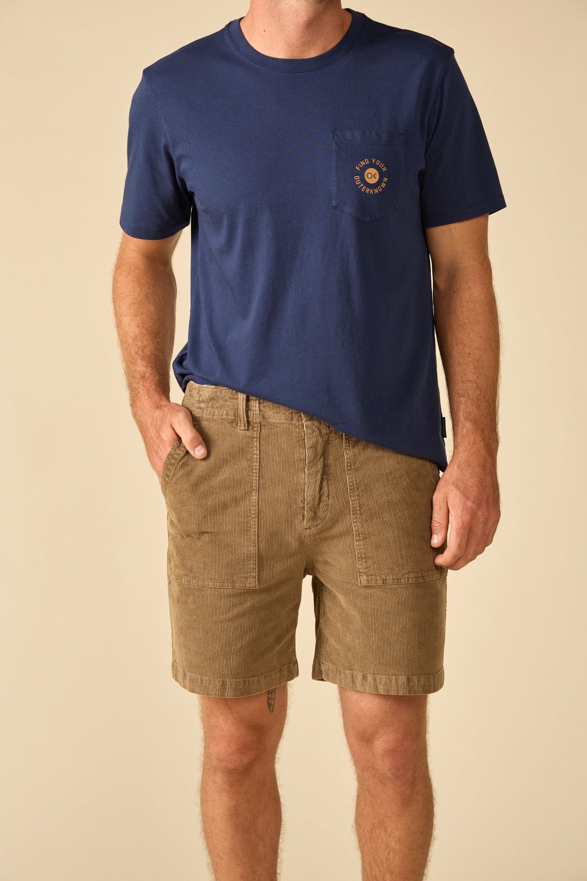 Outerknown Seventyseven Cord Utility Shorts - Tawny Wood