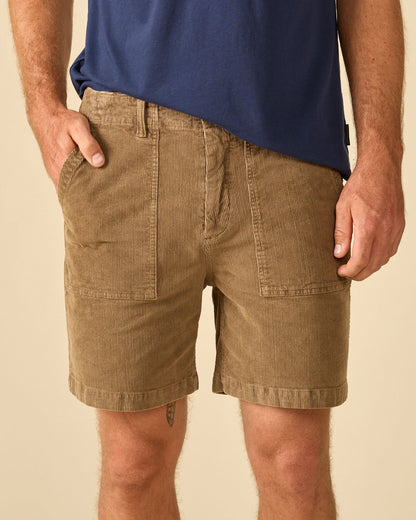 Outerknown Seventyseven Cord Utility Shorts - Tawny Wood