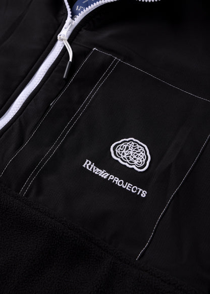 Rivvia Projects 1/2 Zip Polar Fleece - Black/Bone
