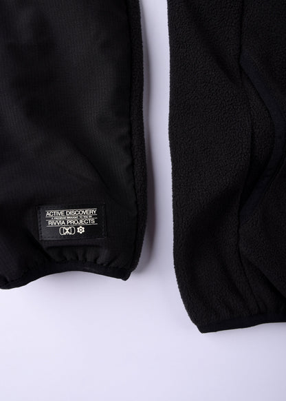 Rivvia Projects 1/2 Zip Polar Fleece - Black/Bone