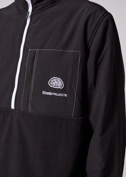 Rivvia Projects 1/2 Zip Polar Fleece - Black/Bone