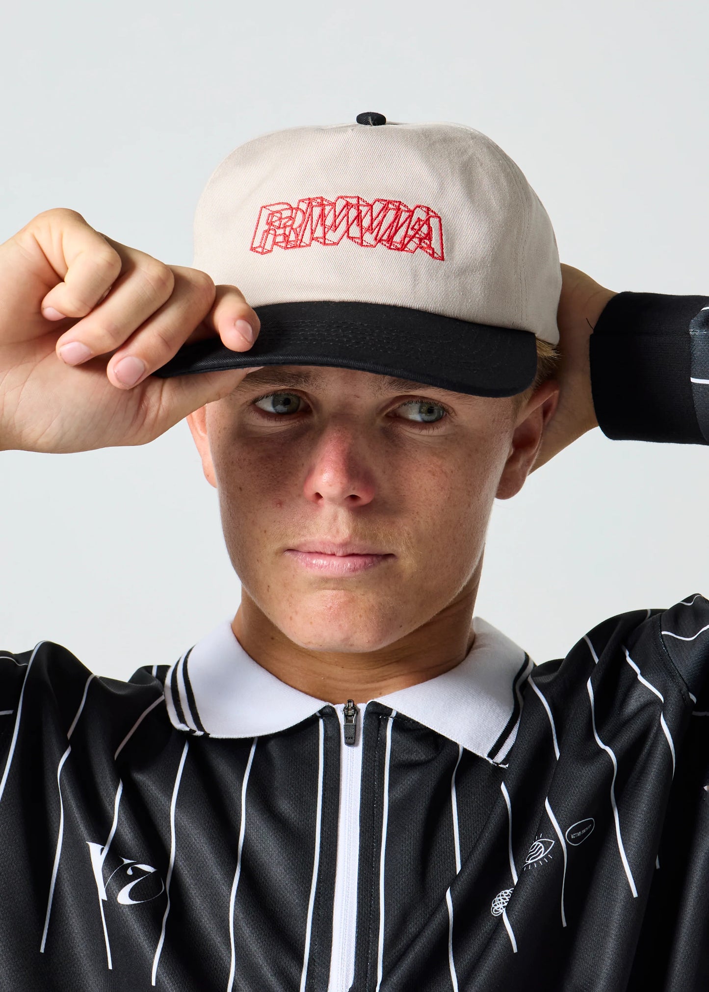 Rivvia Grid Cap - Bone/Black