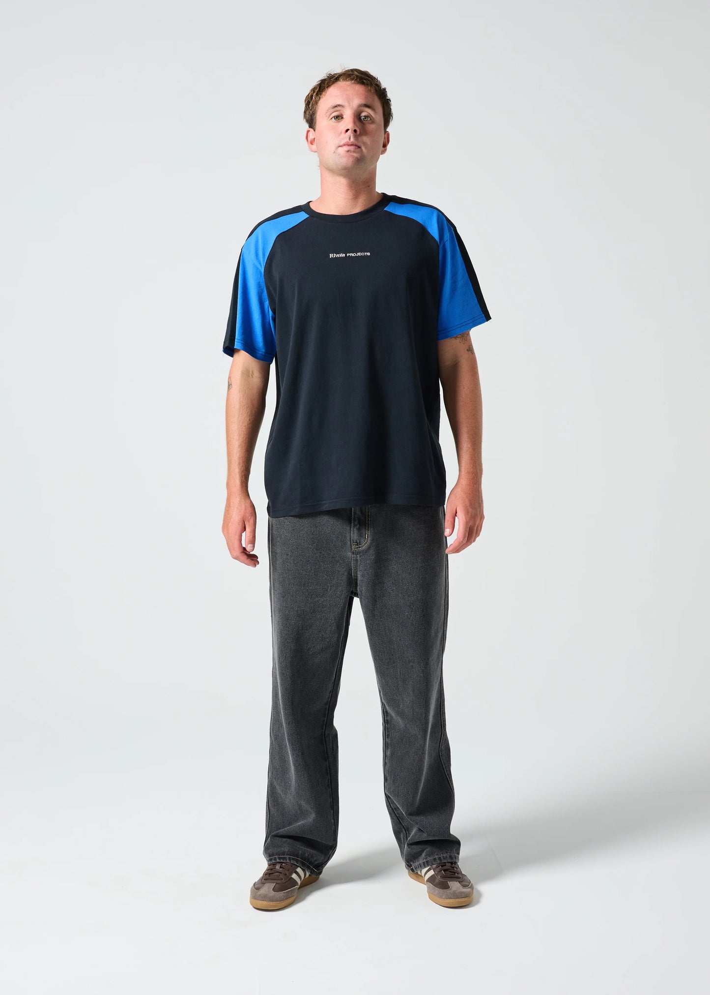 Rivvia Passage T-Shirt - Black/Blue