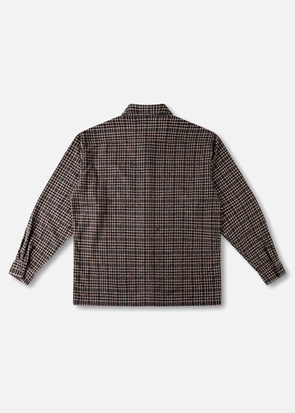 Rivvia Plaid Off Track Shirt - Brown