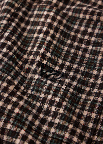 Rivvia Plaid Off Track Shirt - Brown