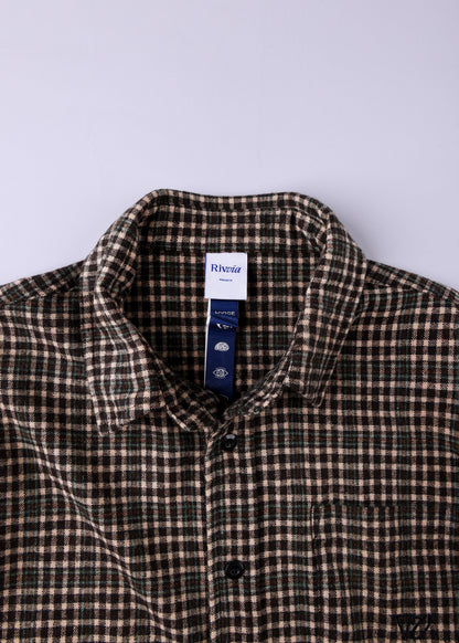 Rivvia Plaid Off Track Shirt - Brown