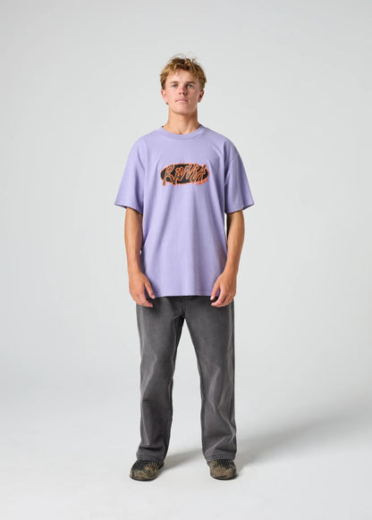 Rivvia Oval Graf Relaxed Fit T-Shirt - Washed Purple